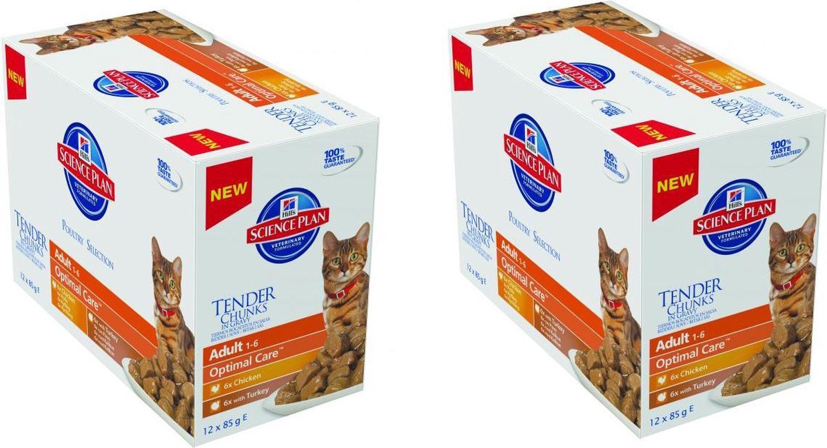 Hill's Science Plan Maaltijdzakjes - Kip - Kattenvoer - 12 x 85 g per 2 dozen