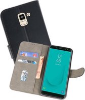 Samsung Galaxy J6 2018 Hoesje Kaarthouder Book Case Telefoonhoesje Zwart