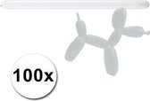 Witte modelleer ballonnen 100 stuks