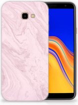 Geschikt voor Samsung Galaxy J4 Plus (2018) TPU Siliconen Hoesje Marble Pink
