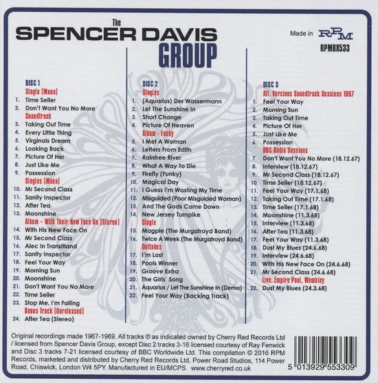 Taking Out Time Complete Recordings 1967 1969 - The Spencer Davis Group