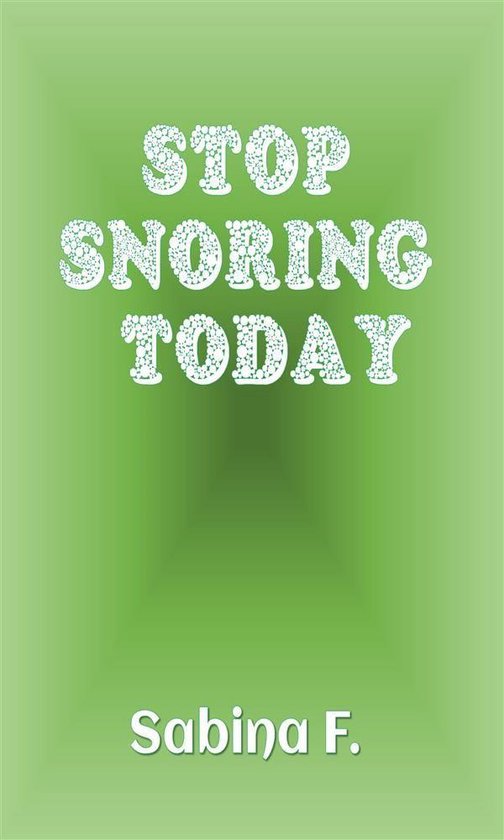 Stop Snoring Today - cover