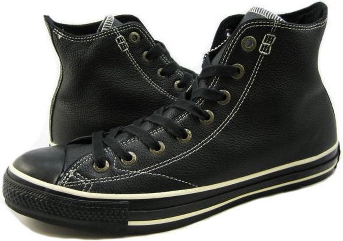 Zwarte leren converse hotsell