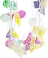 Behave ® - korte schelpen ketting dames met gekleurde hangers