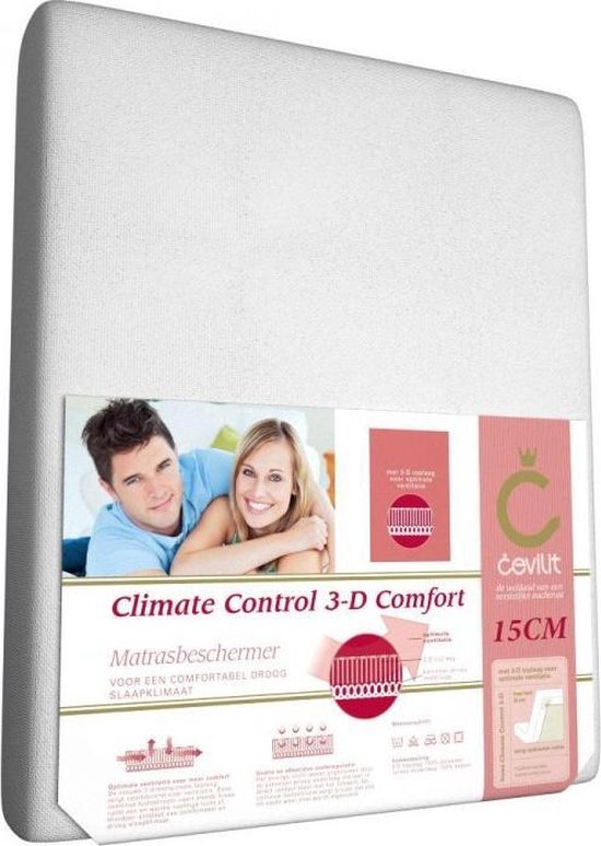 Cevilit climate control 3-D comfort matrasbeschermer voor topmatras 90/200