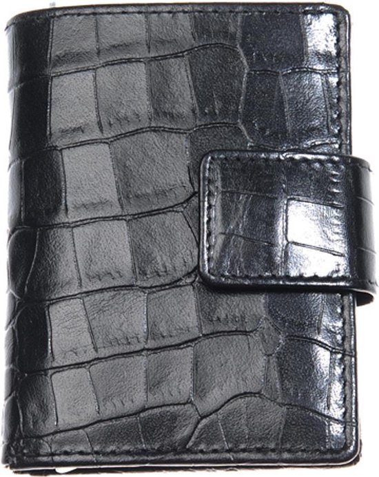 Leather Design – Billfold & Figuretta cardprotector & ritssluiting vak – croco black