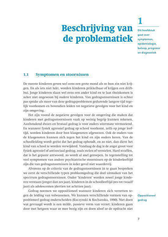 Diagnostiek en behandeling voor de professional  -   Gedragsstoornissen bij kinderen