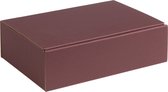 Geschenkdoos ribbelkarton 20x14x7cm BORDEAUX (100 stuks)