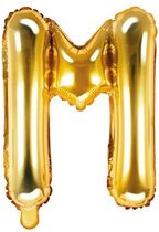 Folie ballon Letter M, 35cm, goud