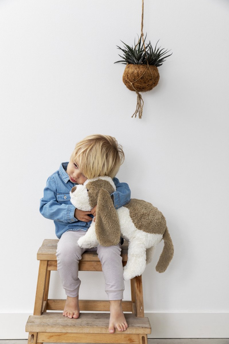 Happy Horse Hond David Knuffel 28cm - Wit/Beige - Baby knuffel — afbeelding 2