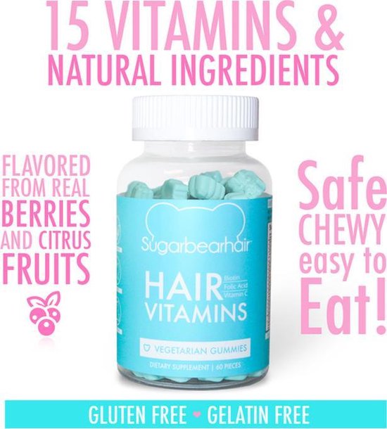 Sugar Bear Hair Vitamins Voedingssupplement 60 gummies Bestel nu!