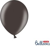 """Strong Ballonnen 23cm, Metallic zwart (1 zakje met 50 stuks)"""