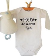 Baby Rompertje met Tekst HOERA! Je wordt opa Cadeau voor Zwangerschap | Bekendmaking | Aankondiging
