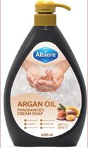Albiore hand- en lichaamszeep met arganolie, flacon van 600 ml