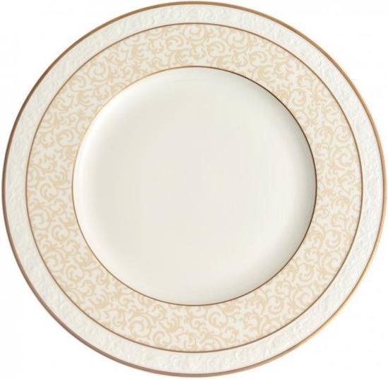 6 assiettes ronde blanches bord doré