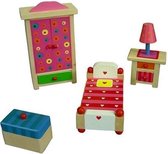 Charls Toys - Houten poppenhuis meubeltjes kinderkamer