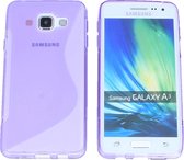 Samsung Galaxy A3 2016 (A310) S Line Gel Silicone Case Hoesje Transparant Paars Purple