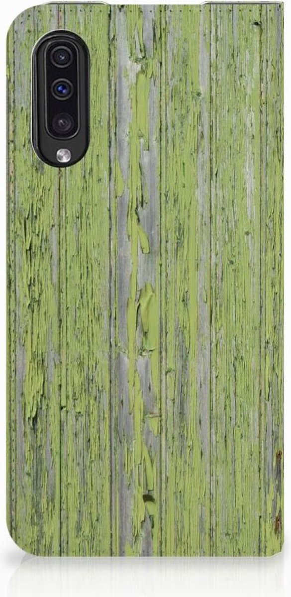 Book Case voor Samsung Galaxy A50 Book Wallet Case Green Wood