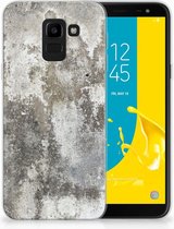 Geschikt voor Samsung Galaxy J6 2018 TPU Hoesje Design Beton