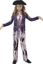 Zombie piraat kostuum voor meiden 130-143 (7-9 jaar)