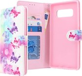 Samsung Galaxy Note 8 Bookcase hoesje - CaseBoutique - Vlinders Vlinder print - Kunstleer