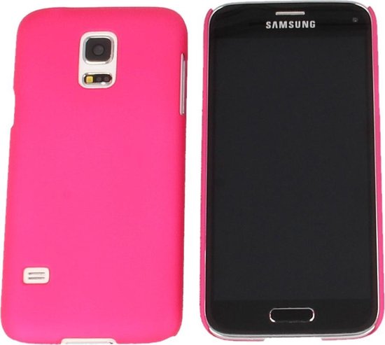 Samsung Galaxy S5 Hard Hoesje Neon Roze Pink |