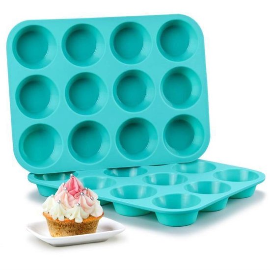 steekpenningen Madeliefje compact 12-Muffinbakvorm - Lichtblauw - Siliconen - Bakvorm - Cupcake Bakvorm -  Muffinvorm -... | bol.com