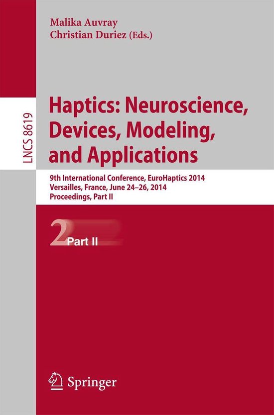Springer Nature Proceedings Computer Science 2 - Haptics: Ne ... - cover