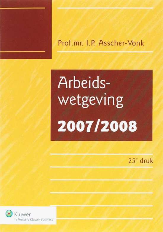 Arbeidswetgeving 2007/2008 - cover