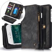 caseme luxe leren wallet iphone x antraciet zwart
