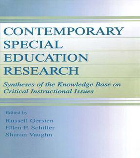 The LEA Series on Special Education and Disability - Contemp ... - cover