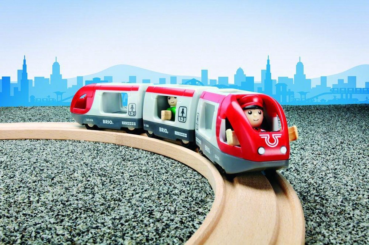 BRIO Rode Passagierstrein - Driedelige trein voor BRIO World - 33505 — afbeelding 7