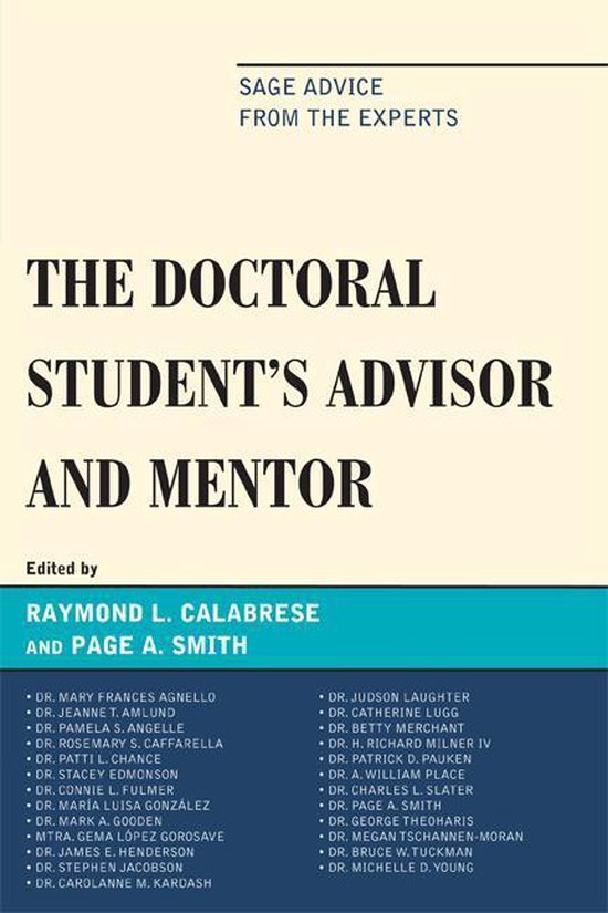 The Doctoral StudentOs Advisor and Mentor - cover