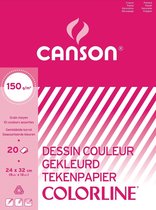 10x Canson tekenblok 150g/mÂ² A3, 20 vel, assortiment kleuren