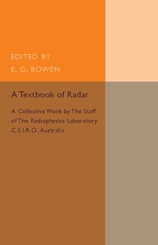 Textbook Of Radar 9781316509654 E. G. Bowen Boeken bol