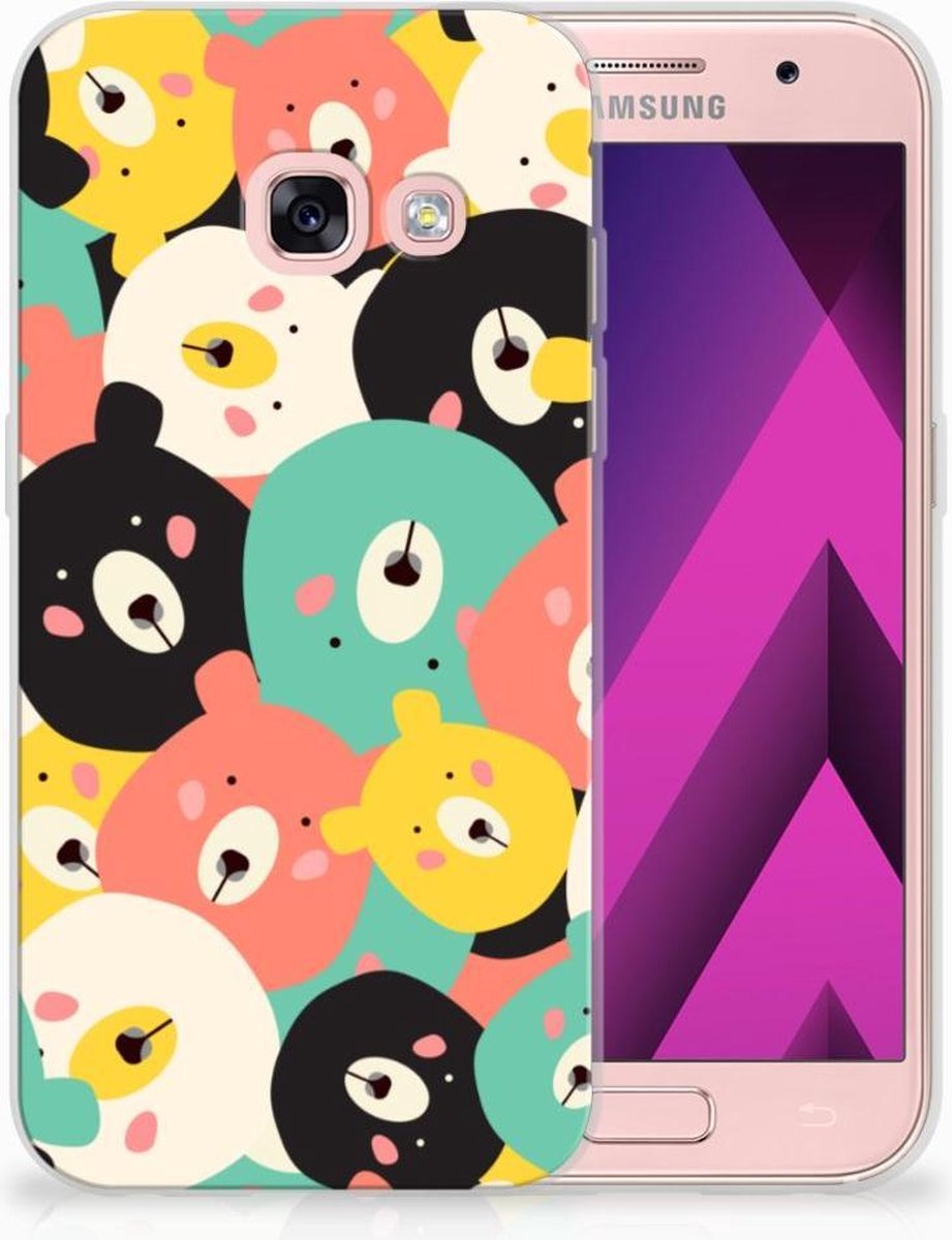 Back Cover voor Samsung Galaxy A3 2017 Telefoonhoesje met Naam Bears