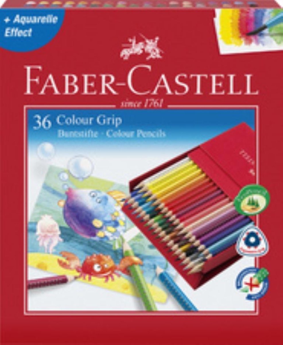 Kleurpotlood Faber-Castell GRIP studiobox a 36 stuks