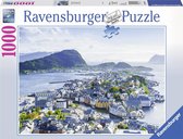 Ravensburger puzzel Blik over Ålesund - legpuzzel - 1000 stukjes