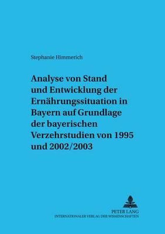 Analyse von Stand und Entwicklung der Ernährungssituation i ... - cover