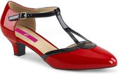 Pleaser Pink Label Pumps -44 Shoes- FAB-428 Paaldans schoenen Rood