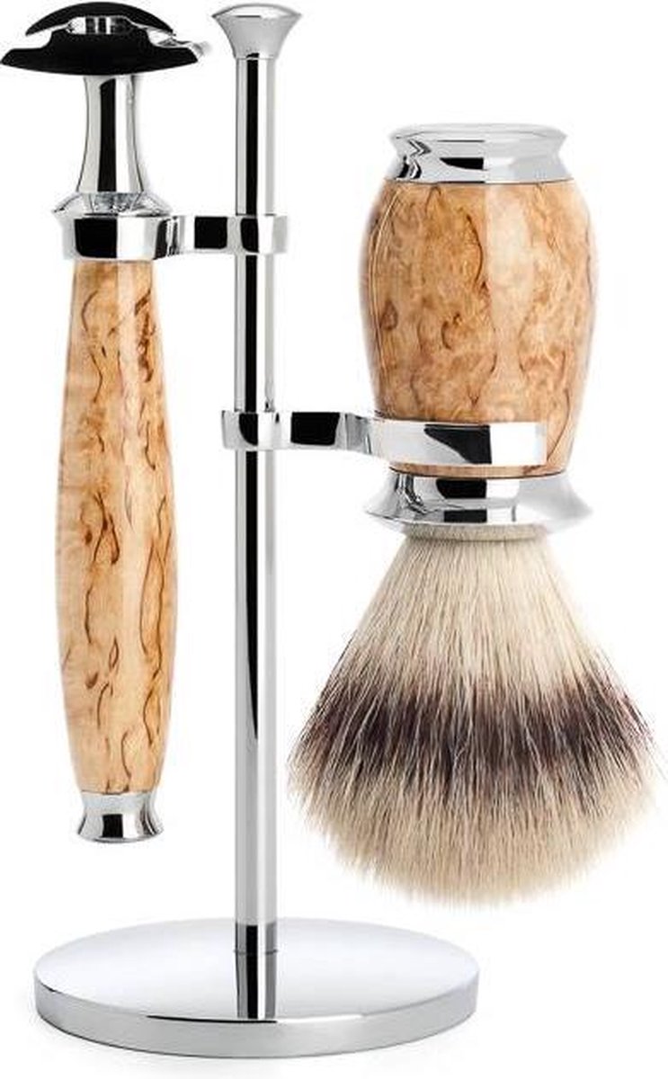 MÜHLE -Scheerset -Purist Masterbirke -Safety Razor -Silvertip Fibre