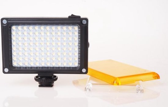 Politiek neus zonnebloem Dimbaar LED Video & Foto Film Lamp - Wit & Geel licht filter- 96 LEDs! |  bol.com