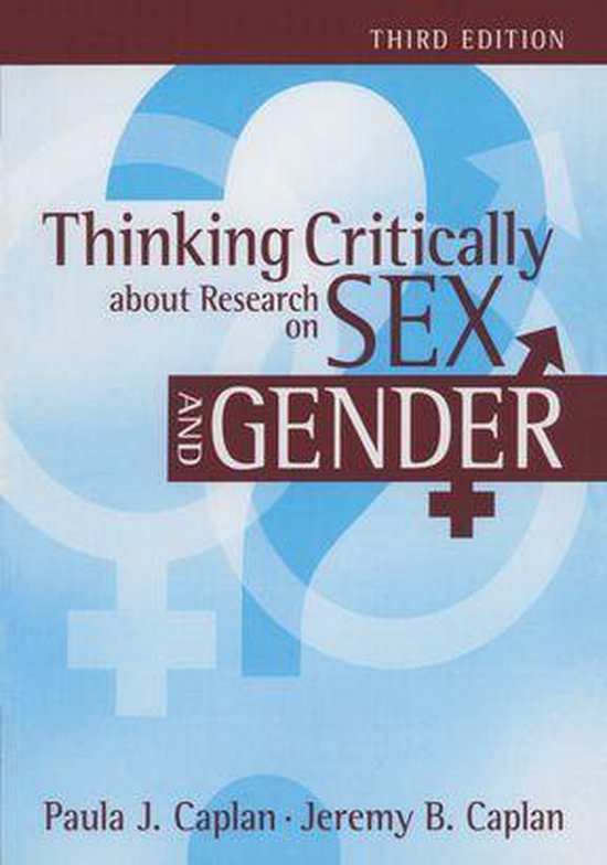 Thinking Critically about Research on Sex and Gender - cover