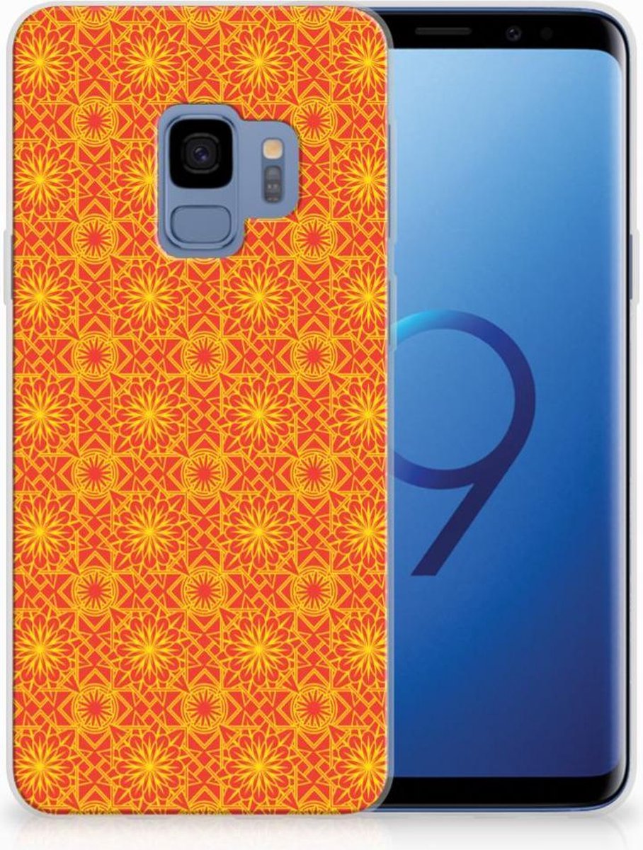 TPU Hoesje voor Samsung Galaxy S9 TPU bumper Batik Oranje