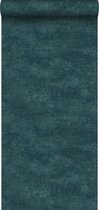 Origin behang natuursteen met craquelé effect petrolblauw - 347562