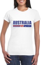 Wit Australie supporter t-shirt voor dames L