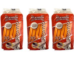 Wilkinson Pronto wegwerpscheermesjes -Voordeelset 3 pakjes a 10 stuks!!