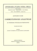 Commentationes analyticae ad theoriam integralium pertinentes 2nd part