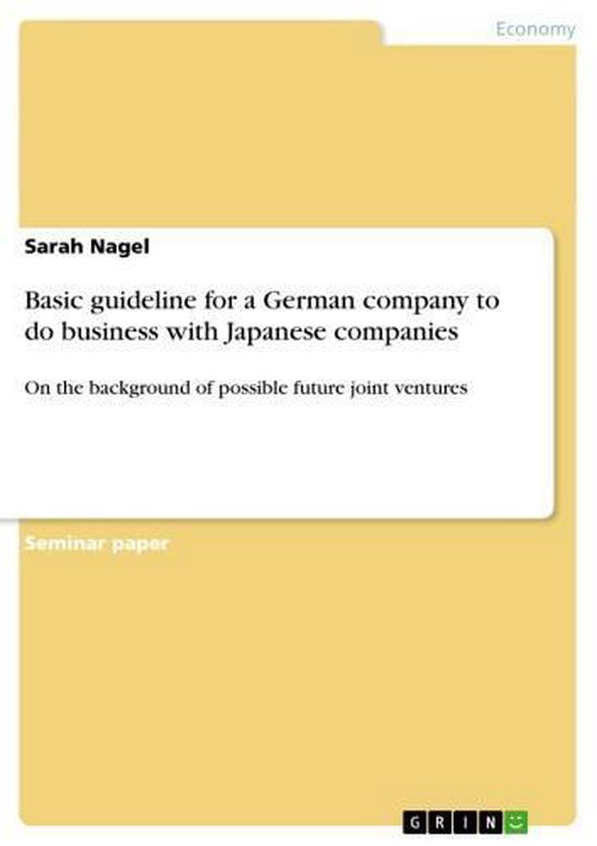 Basic guideline for a German company to do business with Japanese