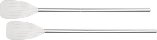 Set Peddels Kunststof Zilver/wit 120 Cm 2-delig te maken tot 1